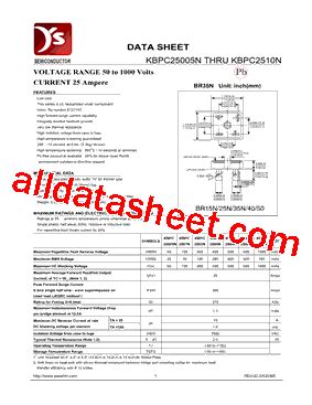 KBPC2510N Datasheet PDF Yea Shin Technology Co Ltd