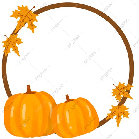 Autumn Leaves Border Clipart Png Images Hand Drawn Autumn Harvest Of