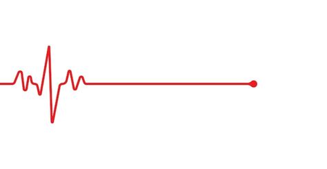 Herzschlag Rote Linie Pulsrote Vektorspur Ekg Cardio Linie Premium