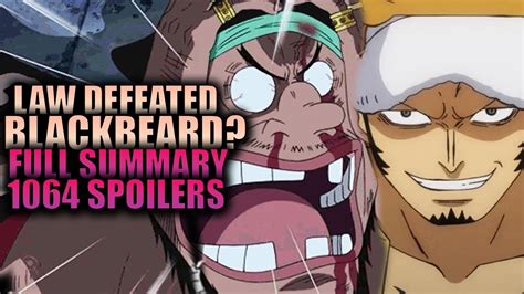 LAW DEFEATED BLACKBEARD Full Summary One Piece Chapter 1064 Spoilers