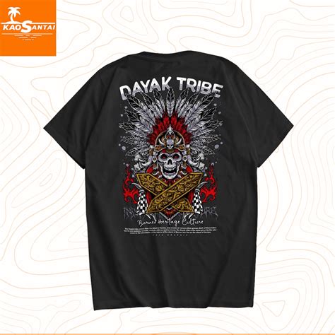 Jual Kaos Distro Kebudayaan Indonesia Culture DAYAK TRIBE BORNEO