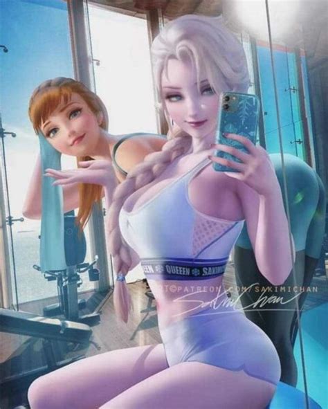 Time To Hit The Gym With Anna And Elsa Sakimi Chan Frozen Hentai