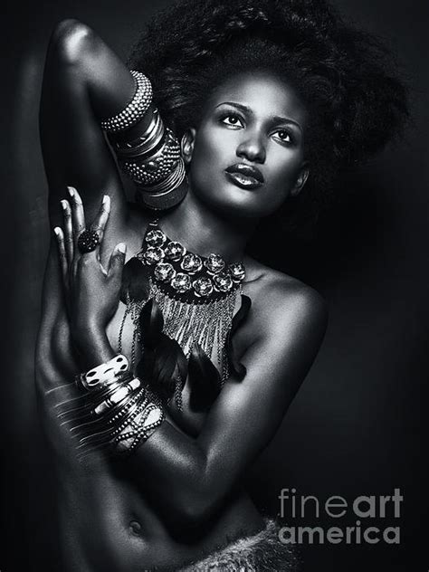 Beautiful African American Woman Wearing Jewelry Greeting Card For Sale