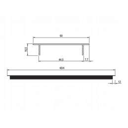 Kratka wentylacyjna do mebli pod lodówkę Metalowa Biała 480 x 60 mm