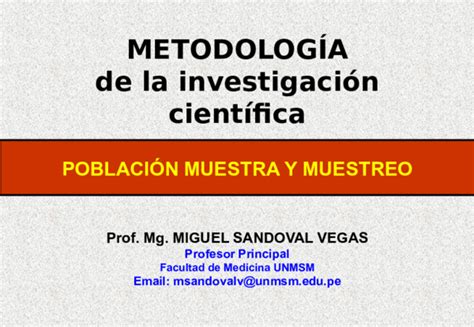 Ppt Poblacion Muestra Y Muestreo 1