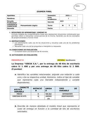 Informe N 09 Resuelto INFORME ACADÉMICO DE PENSAMIENTO LÓGICO N