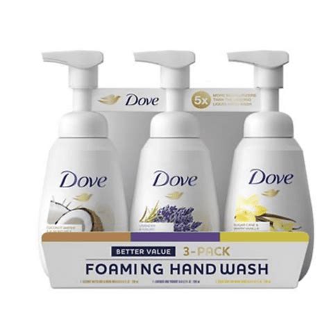 Dove Foaming Hand Wash Variety Pack 6 Pk Coconut Water Almaond Milk