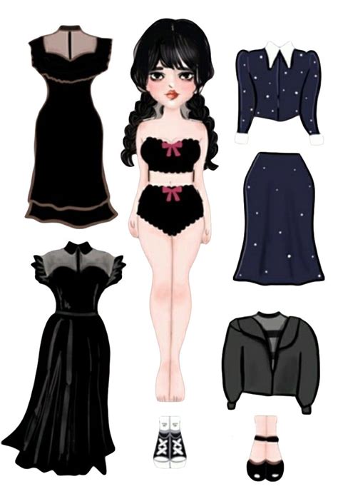 Wednesday Paper Doll Printable Artofit