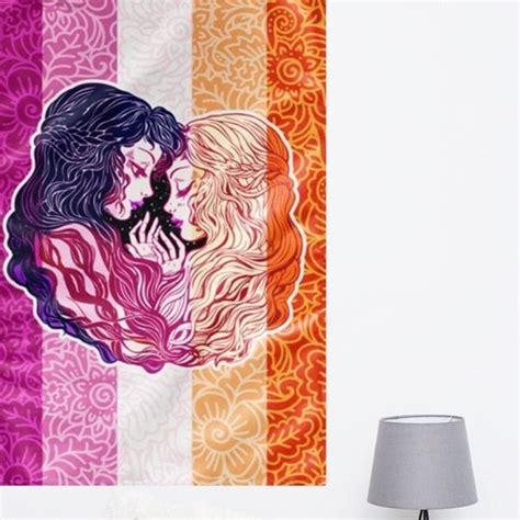 Lesbian Sunset Pride Flag Lesbian Pride Wall Flag LGBTQ Etsy