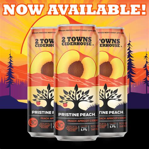 New peach cider from 2 Towns Ciderhouse - Pristine Peach - The Brew Site