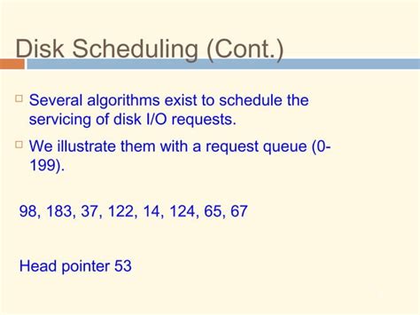 Disk Scheduling Algorithms Ppt