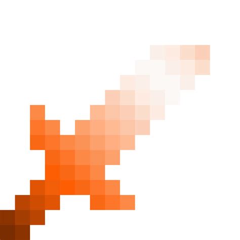 Pixilart Orange Sword By Rtpix