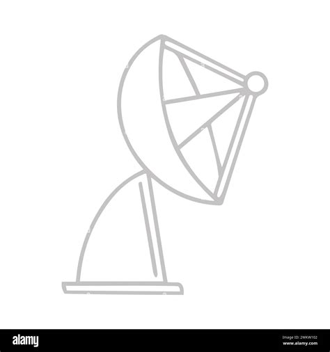 Satellite Dish Line Icon Stock Vector Image And Art Alamy