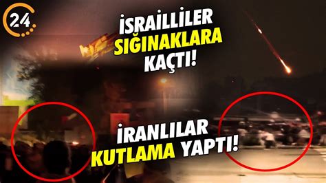 İsrailde Sirenler Çaldı Halk Sığınaklara Kaçtı İranda Kutlamalar