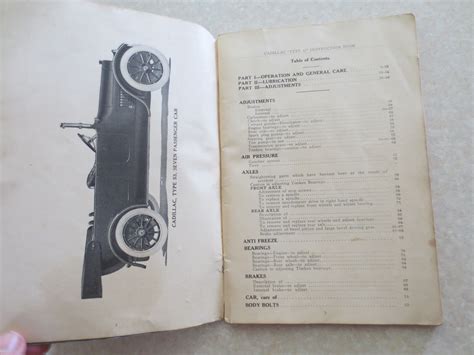 Original Cadillac Type Automobile Owner S Manual Ebay