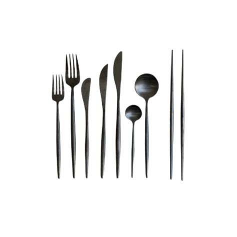 Matte Black Flatware - Chicago - AriLynn Events