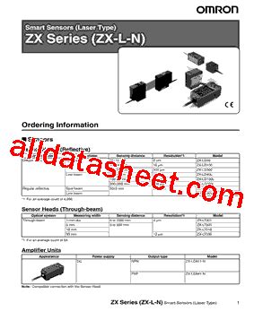 ZX LD100L Datasheet PDF Omron Electronics LLC