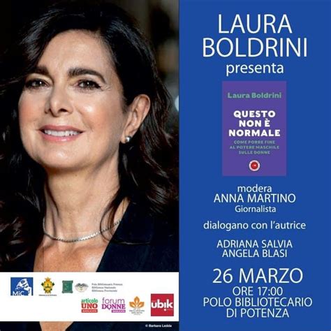 LAURA BOLDRINI DOMANI IN POTENZA PRESENTA IL SUO LIBRO