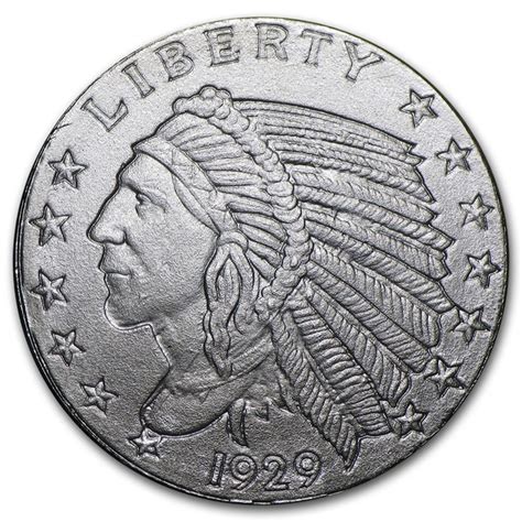 USA - 6 oz 999 Silver/Silver Coins - 1/10 oz Incuse Indian head/Indians ...