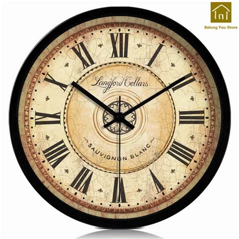 Retro Wooden European Style Wall Clock Mate Quartz Waterproof Wall ...