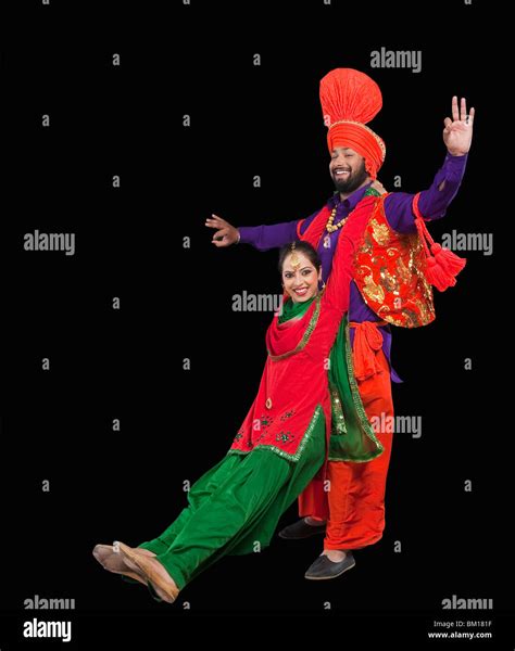 Bhangra the traditional folk dance from Punjab in North India Stock Photo - Alamy