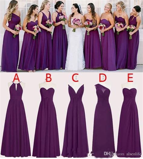 Dark Purple Bridesmaid Dresses