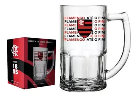 Caneca De Chopp Do Flamengo Vidro 340ml Oficial Licenciada