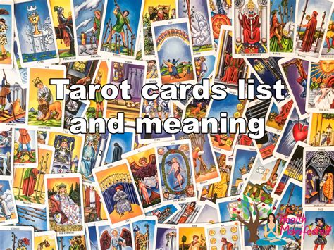 List of Tarot cards in order - Health Manifested