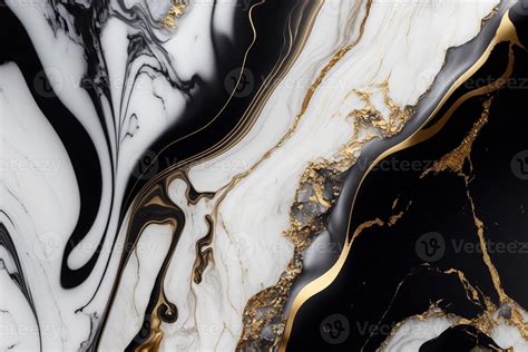 Luxury Marble Texture Background White Black Gold Natural Stone Color