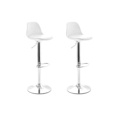 Miliboo Tabourets De Bar Design Blancs Lot De Steevy Cdiscount