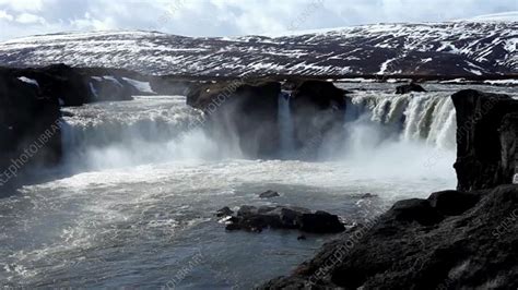 Godafoss Waterfall Iceland Stock Video Clip K0101316 Science