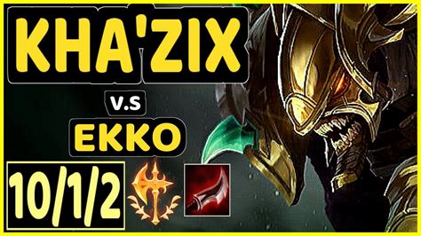 AGURIN KHA ZIX Vs EKKO 10 1 2 KDA JUNGLE CHALLENGER GAMEPLAY EUW