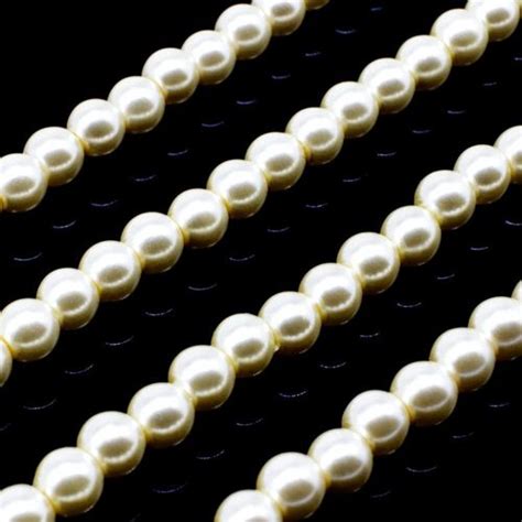 4mm Round Glass Pearl Beads