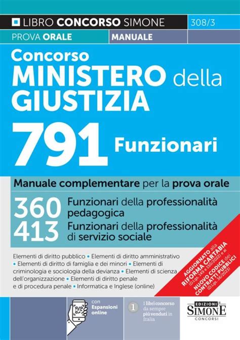 Concorso 791 Funzionari Ministero Della Giustizia 2023 Simone