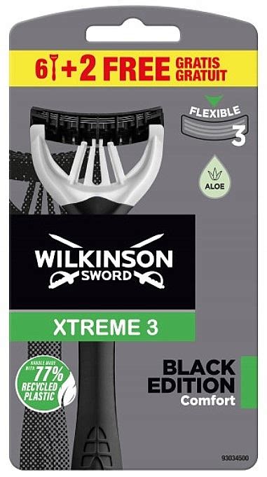 Wilkinson Sword Xtreme Black Edition Disposable Razor Set Pcs