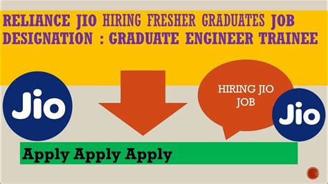 Apply Reliance Jio Hiring Graduate Graduate Engineer Trainee How To Fill Form Link