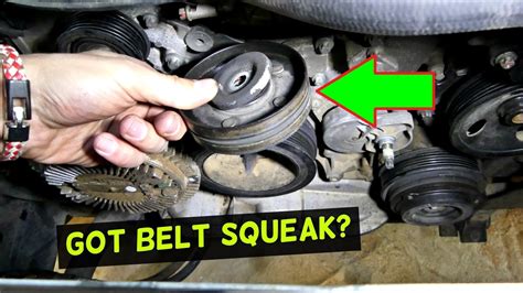 How To Fix Squeaky Belt Pulley Engine Noise Squeak Youtube