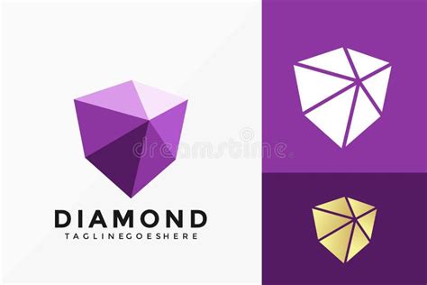 Luxury Diamond Crystal Logo Vector Design Abstract Emblem Designs