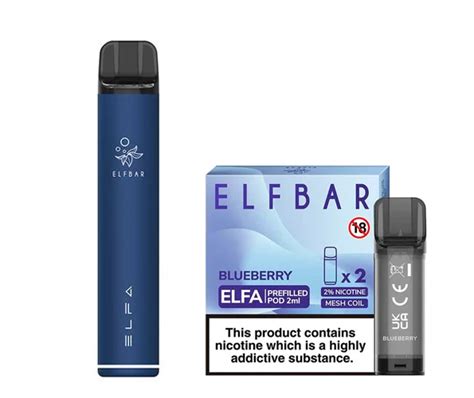 Elf Bar Elfa Pod Prefilled Starter Kit Mah Blueberry Navy