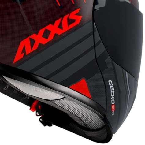 Capacete Axxis Gecko Sv Epic B Vermelho Fosco Grid Motors