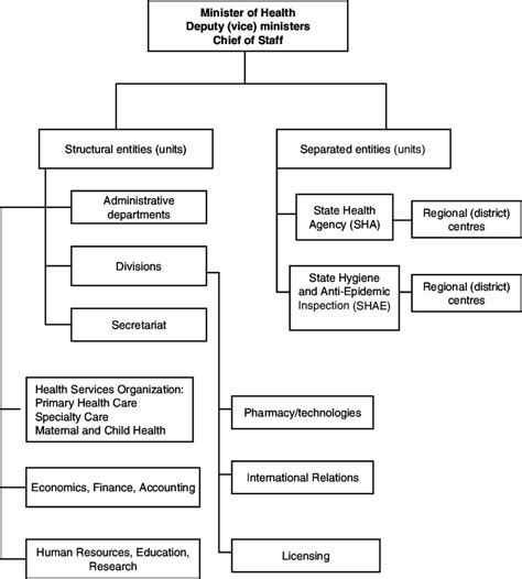 Ministry Of Health Organizational Chart - Minga