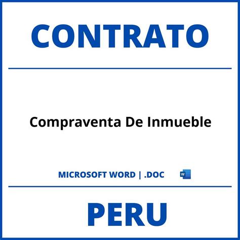 Top 93 Imagen Modelo De Contrato De Compraventa De Inmueble Word