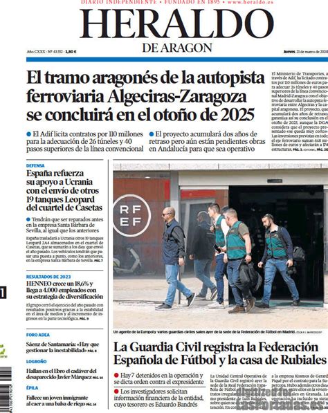 Periodico Heraldo De Aragon 21 3 2024