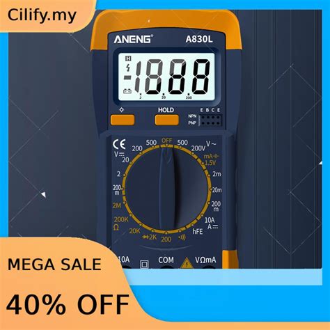 A L Digital Multimeter Dc Ac Voltage Resistance Diode Multimeter Lcd