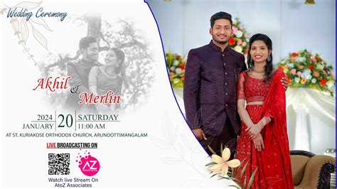 Wedding Ceremony Akhil Merlin Youtube