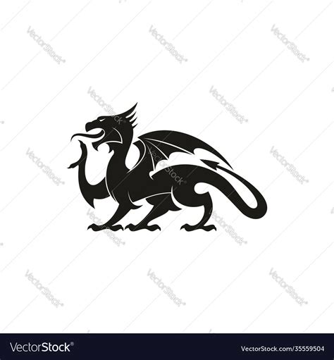 Gryphon Mythical Creature Isolated Dragon Beast Vector Image