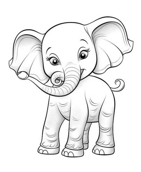 Premium Photo | Coloring pages of baby elephants free printable baby elephant coloring pages for ...