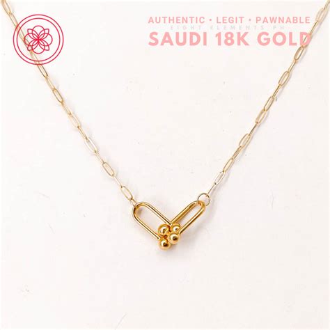 COD PAWNABLE 18k Legit Original Pure Saudi Gold Designer Link Charm