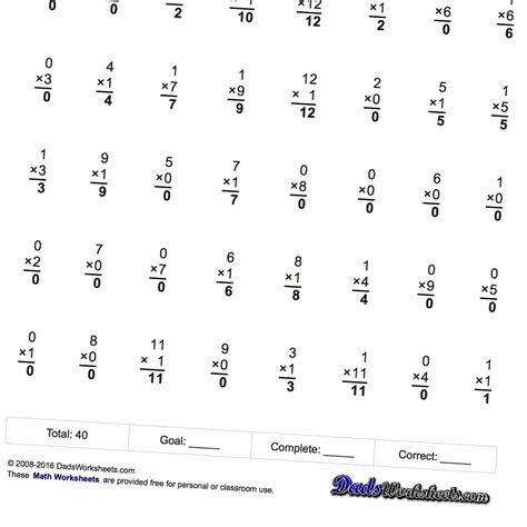 Multiplication Practice Printable