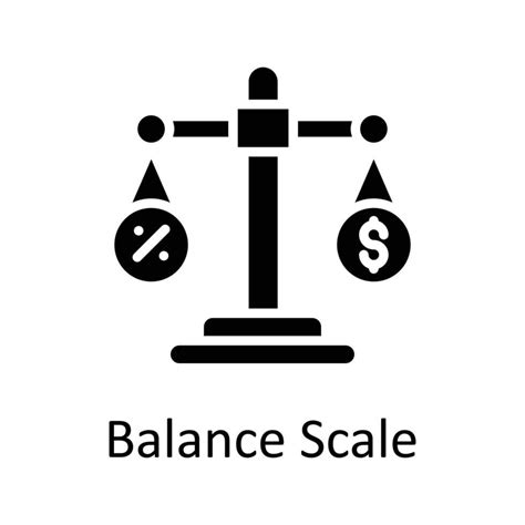 Balance Scale Vector Solid Icon Design Illustration Taxes Symbol On